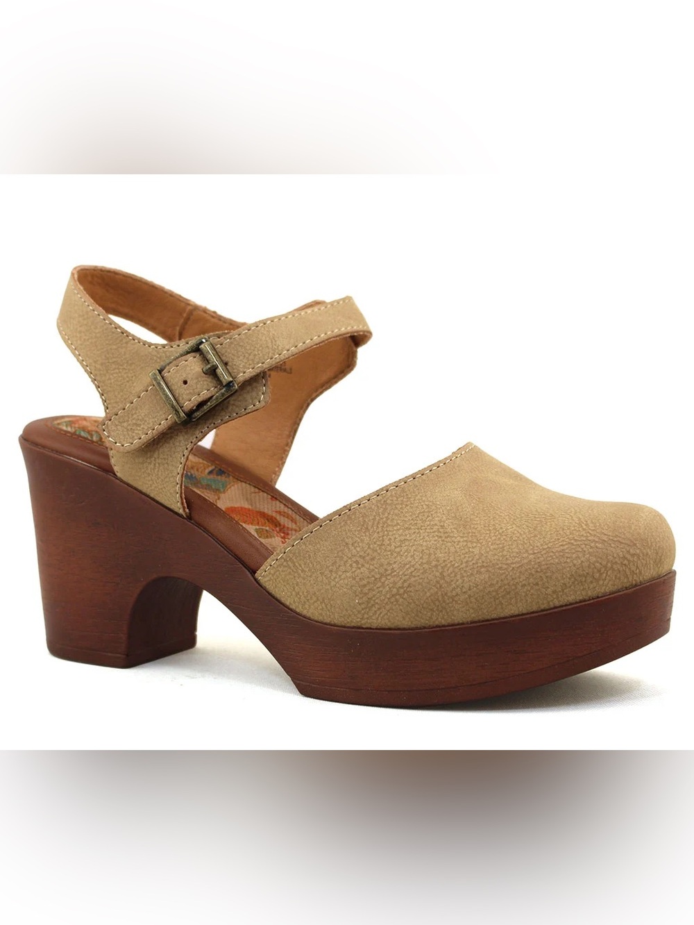(NEW) BØC Tan Women's Mary Jane Clog Heels